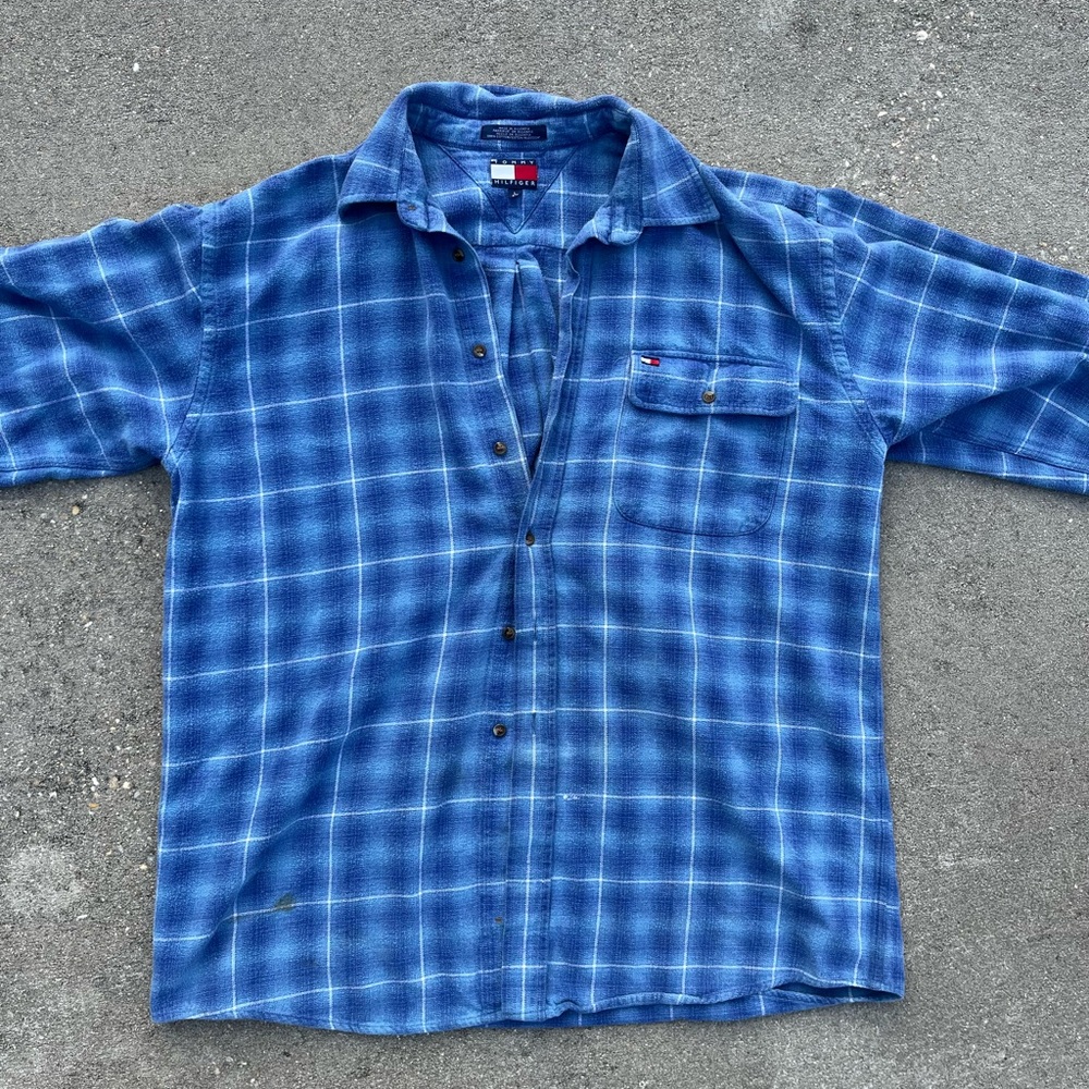 Tommy Hilfiger Blue Casual Button Down Shirt